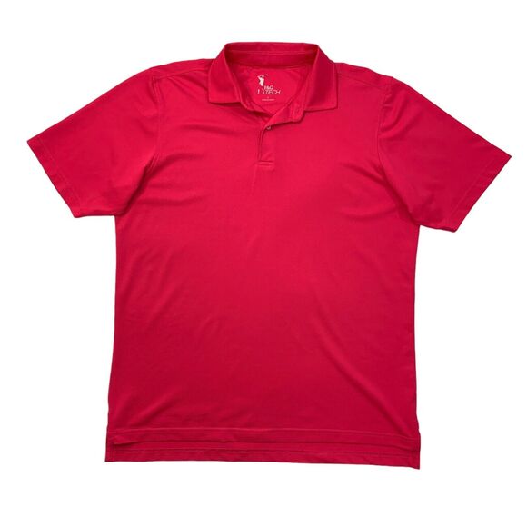 Fairway Greene Tech Polo Shirt Mens L Large Pink Stretch Performance Golf - Picture 1 of 10